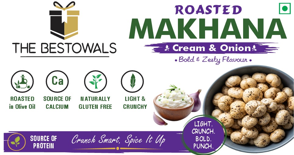 Roasted Makhana 90 Gm(Cream & Onion)